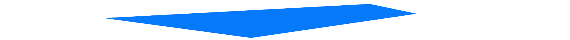 A vibrant blue geometric shape on a white background.